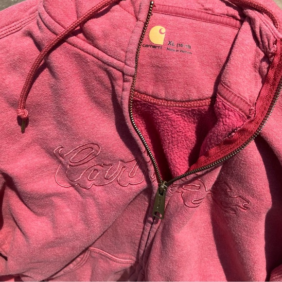 Carhartt Fuchsia Full-Zip Hoodie women’s xl - Picture 4 of 4